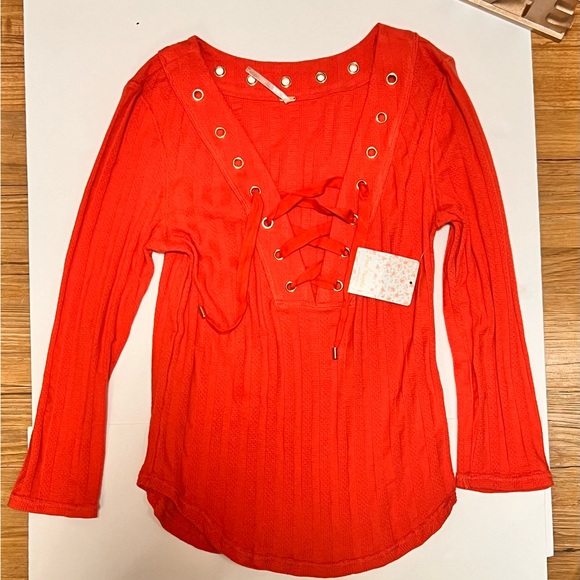 Free People Ice Cold Lace- Up Top - Picture 5 of 6